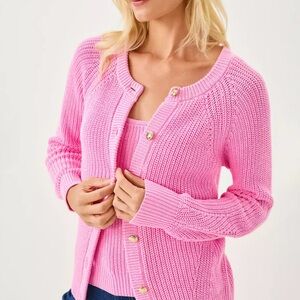 Brand New Lilly Pulitzer Bristow Cardigan In Pink Bliss, L